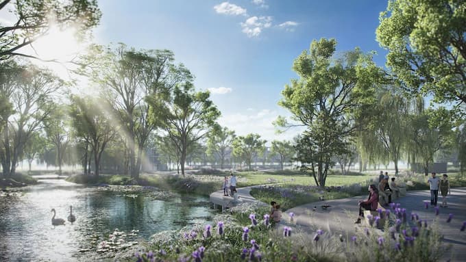 Công viên ven sông Hồng: Dạo bước bên sông Hồng thơ mộng, tận hưởng không gian xanh mát ven sông.